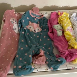 Newborn baby girl lot of sleepers